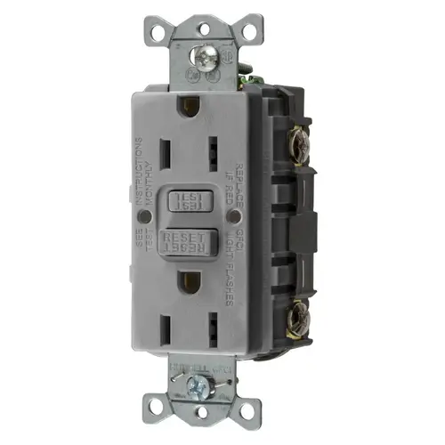 Hubbell Marine 15A 125V, Self Test, GFR, Gray Hubbell Marine 15A 125V, Self Test, GFR, Gray