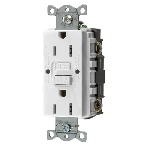 Hubbell Marine 15A 125V, Self Test, GFR, White Hubbell Marine 15A 125V, Self Test, GFR, White