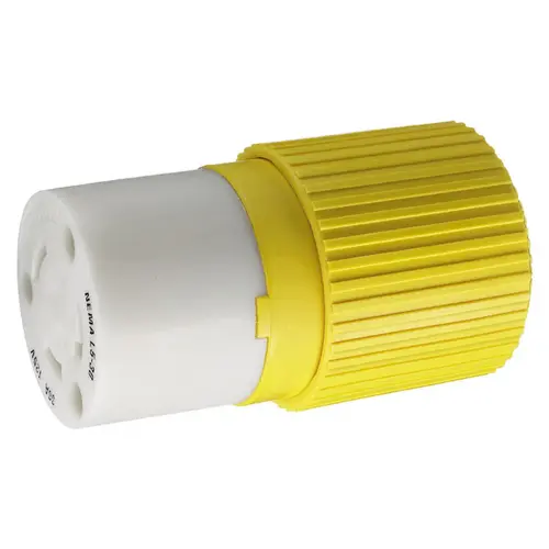 Hubbell Marine Twist-Lock Connector, 30A 125V, Yellow (B-Line) Hubbell Marine Twist-Lock Connector, 30A 125V, Yellow (B-Line)