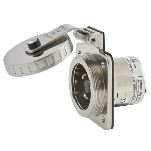 Hubbell Marine Hull Inlet , 50A 125V, Stainless Steel Hubbell Marine Hull Inlet , 50A 125V, Stainless Steel
