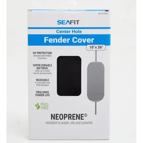 10" x 26" Center Hole Neoprene Fender Cover, Black 10" x 26" Center Hole Neoprene Fender Cover, Black