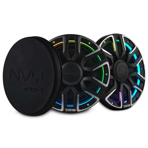 8" Marine Coaxial Speaker With Kevlar Cone, Bullet Tweeter, Neodymium Magnet, and Digital LED Lights 200W RMS 4-Ohm 8" Marine Coaxial Speaker With Kevlar Cone, Bullet Tweeter, Neodymium Magnet, and Digital LED Lights 200W RMS 4-Ohm