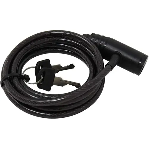 Braided Steel Cable Lock, 6 ft, 5mm Diameter Braided Steel Cable Lock, 6 ft, 5mm Diameter