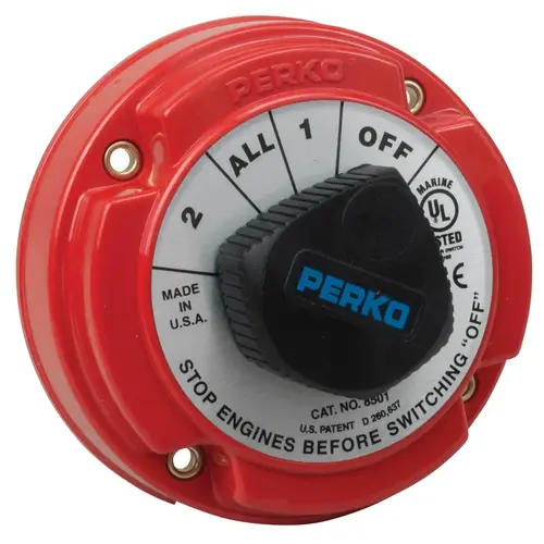 PERKO Medium Duty Battery Selector Switch Red PERKO Medium Duty Battery Selector Switch Red