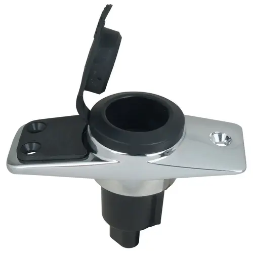 PERKO Plug-In Type Base, 5 degree Base, 2 Contacts, Accepts CAM Collar, Rectangular Black/Silver PERKO Plug-In Type Base, 5 degree Base, 2 Contacts, Accepts CAM Collar, Rectangular Black/Silver