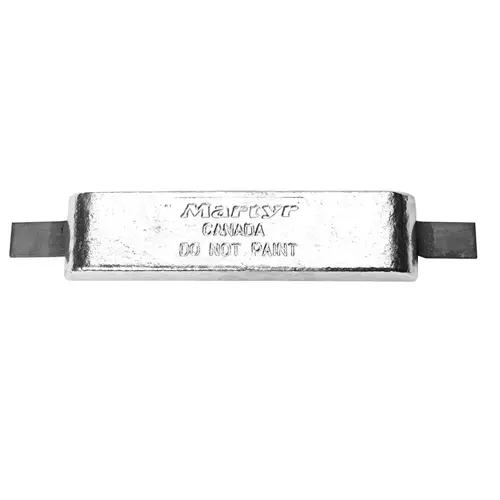 Zinc Hull Anode - 12"L x 3"W x 1 1/4" thickness (W) Zinc Hull Anode - 12"L x 3"W x 1 1/4" thickness (W)