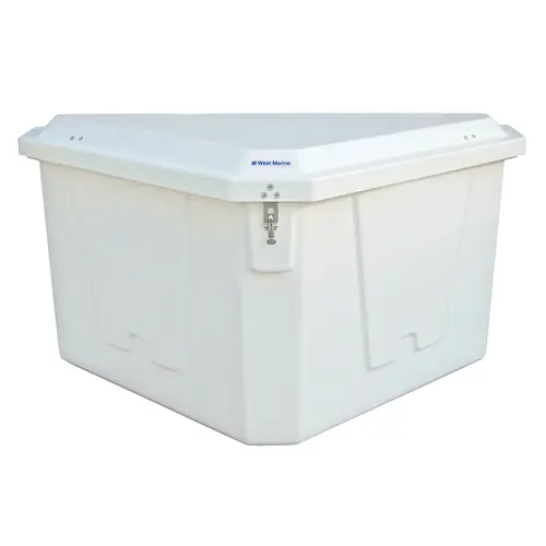 Triangle Dock Box White Triangle Dock Box White