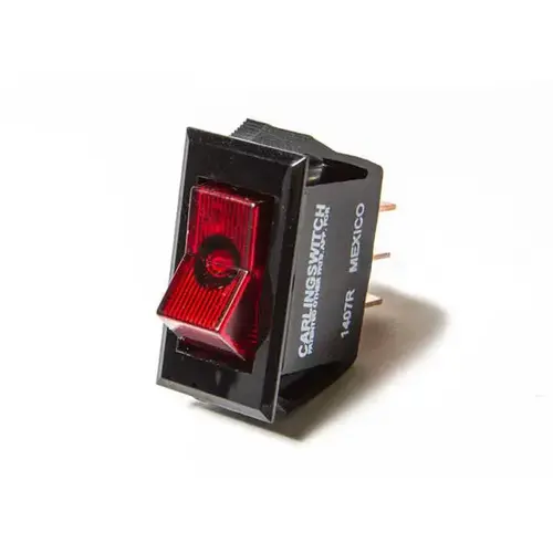 RK19630 Interior and RV Style Switch-Rocker On-Off - SPSTIllumination: Glows RED in ON Position RK19630 Interior and RV Style Switch-Rocker On-Off - SPSTIllumination: Glows RED in ON Position
