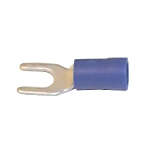 16-14 AWG Spade Lug Terminals, #8, Blue, 100-Pack 16-14 AWG Spade Lug Terminals, #8, Blue, 100-Pack