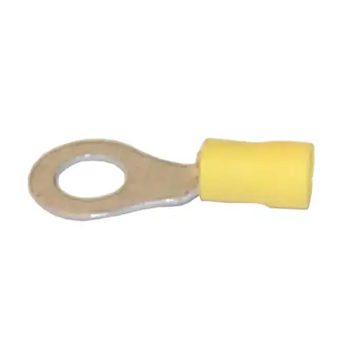 12-10 AWG Ring Terminals, 5/16", Yellow, 10-Pack 12-10 AWG Ring Terminals, 5/16", Yellow, 10-Pack