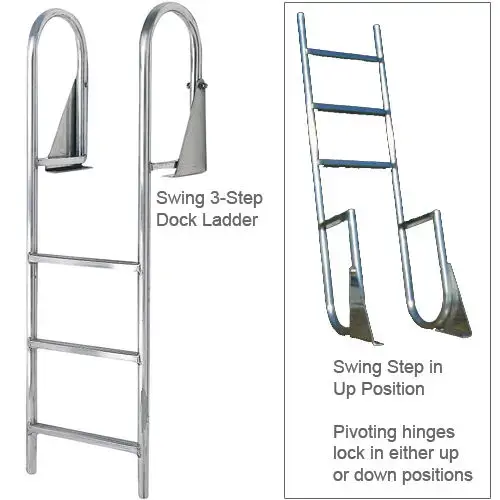 Aluminum Swing Ladder, 4-Step, Wide Rung Aluminum Swing Ladder, 4-Step, Wide Rung