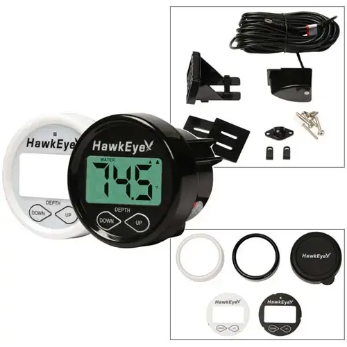D10D In-Dash Digital Depth Sounder with Transom-Mount Transducer Monochrome D10D In-Dash Digital Depth Sounder with Transom-Mount Transducer Monochrome