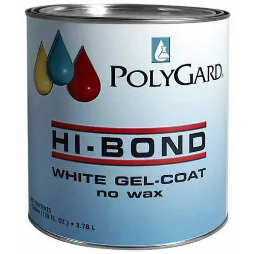 Hi-Bond Gelcoat with Wax, White, Quart Hi-Bond Gelcoat with Wax, White, Quart