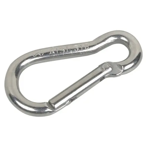 3-1/8"L Stainless-Steel Carabiner without Eye, 450lb. MWL 3-1/8"L Stainless-Steel Carabiner without Eye, 450lb. MWL