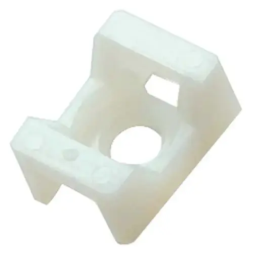 Cable Tie Mounts, #8 Screw, 100-Pack White Cable Tie Mounts, #8 Screw, 100-Pack White