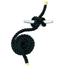 NEW ENGLAND ROPES 1 Three-Strand Nylon Dock Line Bulk Pack Black Sold by Foot C7014-32-00600