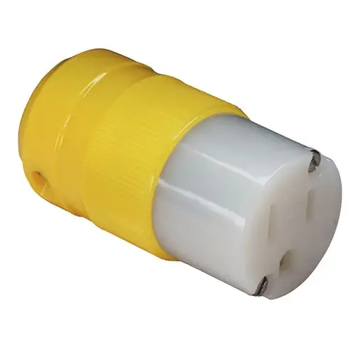 Nylon Female Connector, 15A 125V, Yellow Nylon Female Connector, 15A 125V, Yellow