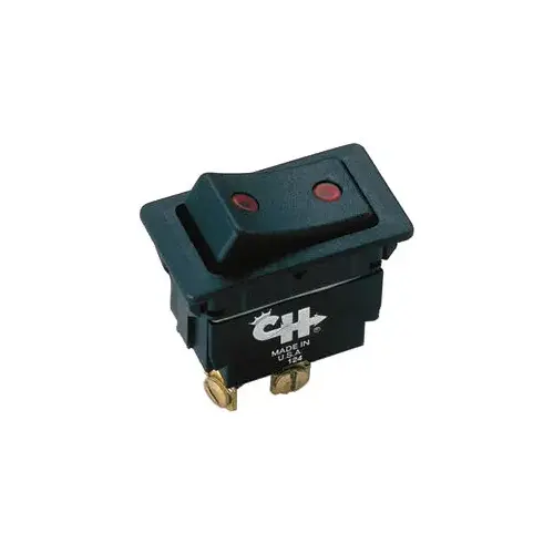 SPDT Switch, ON/OFF Positions, Two Pilot Lights, 4 Blade Terminals SPDT Switch, ON/OFF Positions, Two Pilot Lights, 4 Blade Terminals