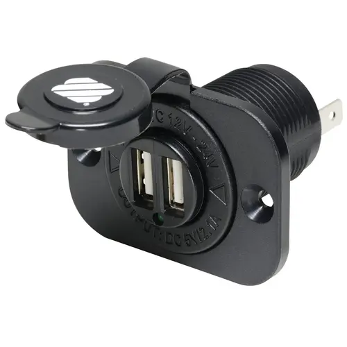 Panel-Mount Dual USB Charger Socket Panel-Mount Dual USB Charger Socket