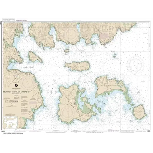 Southwest Harbor and Approaches 35 X 47 Waterproof Southwest Harbor and Approaches 35 X 47 Waterproof