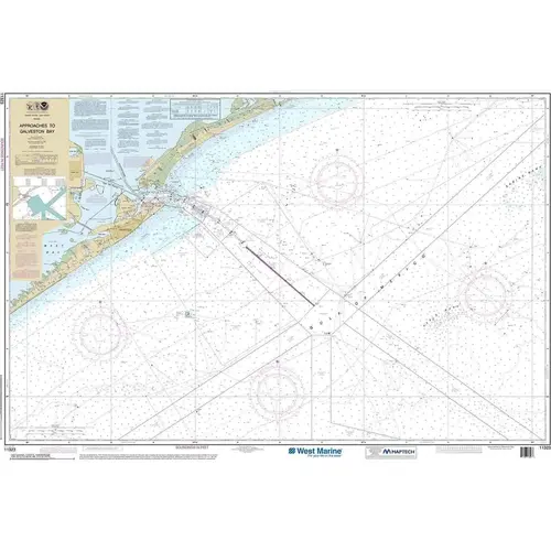 Maptech NOAA Recreational Waterproof Chart-Approaches to Galveston Bay, 11323 Maptech NOAA Recreational Waterproof Chart-Approaches to Galveston Bay, 11323