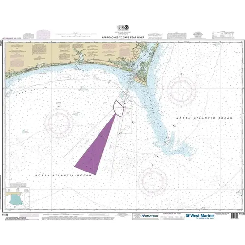 Maptech NOAA Recreational Waterproof Chart-Approaches to Cape Fear River, 11536 Maptech NOAA Recreational Waterproof Chart-Approaches to Cape Fear River, 11536