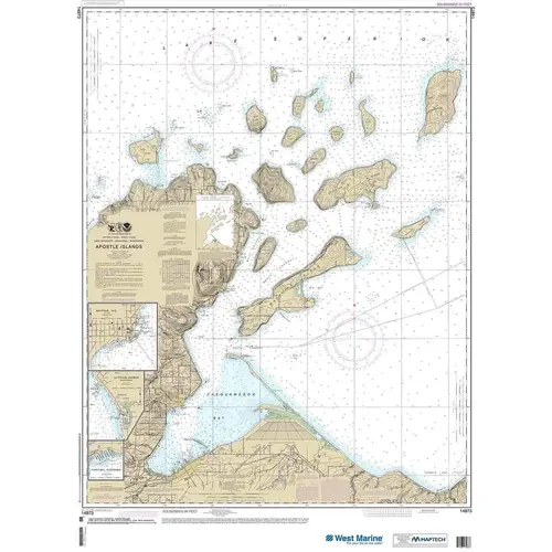 Maptech NOAA Recreational Waterproof Chart-Apostle Islands, including Chequamegan Bay; Bayfield Harbor; Pikes Bay Harbor; La Pointe Harbor, 14973 Maptech NOAA Recreational Waterproof Chart-Apostle Islands, including Chequamegan Bay; Bayfield Harbor; Pikes Bay Harbor; La Pointe Harbor, 14973