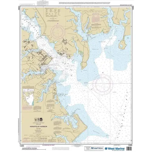 Maptech NOAA Recreational Waterproof Chart-Annapolis Harbor, 12283 Maptech NOAA Recreational Waterproof Chart-Annapolis Harbor, 12283