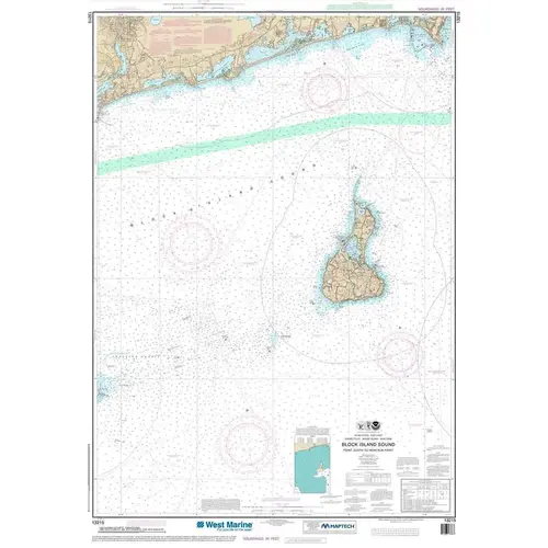 Maptech NOAA Recreational Waterproof Chart-Block Island Sound Point Judith to Montauk Point, 13215 Maptech NOAA Recreational Waterproof Chart-Block Island Sound Point Judith to Montauk Point, 13215
