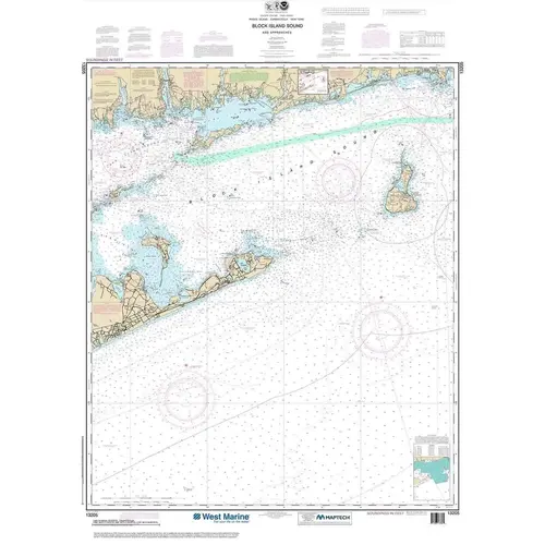 Maptech NOAA Recreational Waterproof Chart-Block Island Sound and Approaches, 13205 Maptech NOAA Recreational Waterproof Chart-Block Island Sound and Approaches, 13205