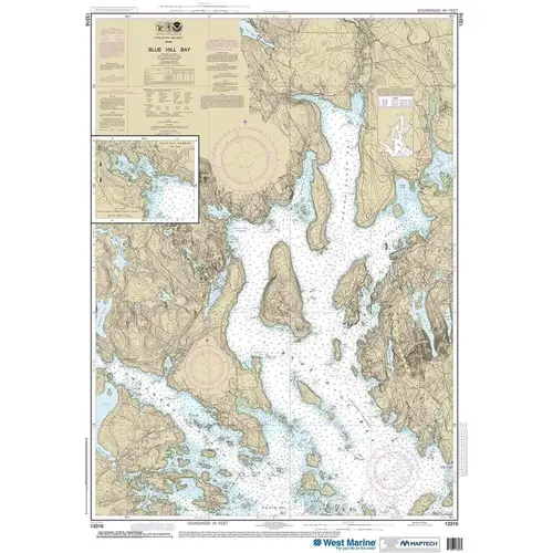 Maptech NOAA Recreational Waterproof Chart-Blue Hill Bay; Blue Hill Harbor, 13316 Maptech NOAA Recreational Waterproof Chart-Blue Hill Bay; Blue Hill Harbor, 13316