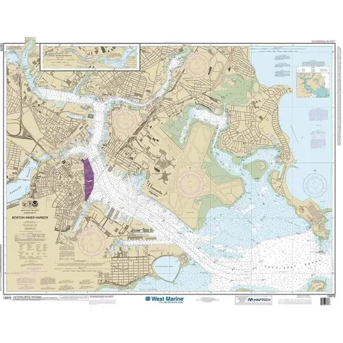 Maptech NOAA Recreational Waterproof Chart-Boston Inner Harbor, 13272 Maptech NOAA Recreational Waterproof Chart-Boston Inner Harbor, 13272