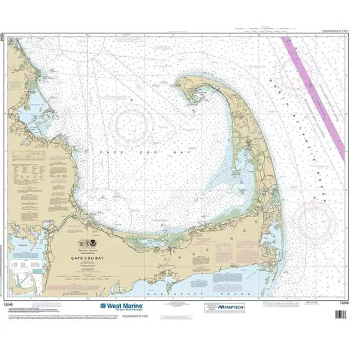 Maptech NOAA Recreational Waterproof Chart-Cape Cod Bay, 13246 Maptech NOAA Recreational Waterproof Chart-Cape Cod Bay, 13246