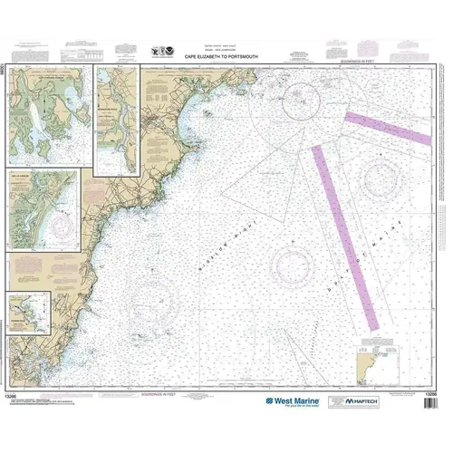 Maptech NOAA Recreational Waterproof Chart-Cape Elizabeth to Portsmouth; Cape Porpoise Harbor; Wells Harbor; Kennebunk River; Perkins Cove, 13286 Maptech NOAA Recreational Waterproof Chart-Cape Elizabeth to Portsmouth; Cape Porpoise Harbor; Wells Harbor; Kennebunk River; Perkins Cove, 13286