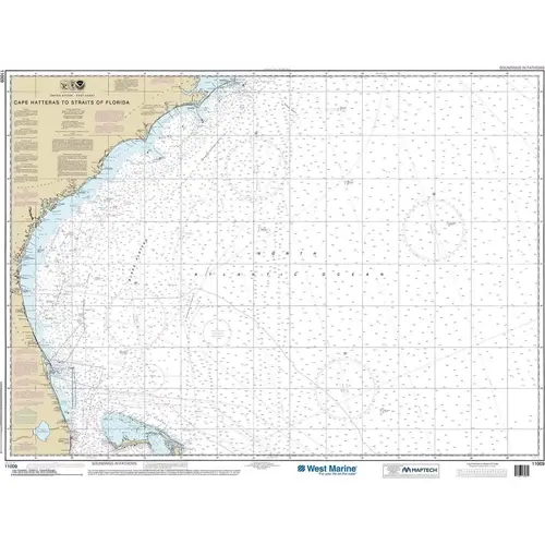 11009, Maptech NOAA Recreational Waterproof Chart-Cape Hatteras to Straits of Florida 11009, Maptech NOAA Recreational Waterproof Chart-Cape Hatteras to Straits of Florida