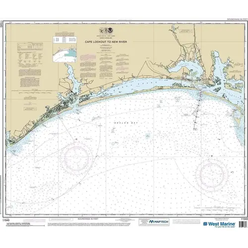 Maptech NOAA Recreational Waterproof Chart-Cape Lookout to New River, 11543 Maptech NOAA Recreational Waterproof Chart-Cape Lookout to New River, 11543
