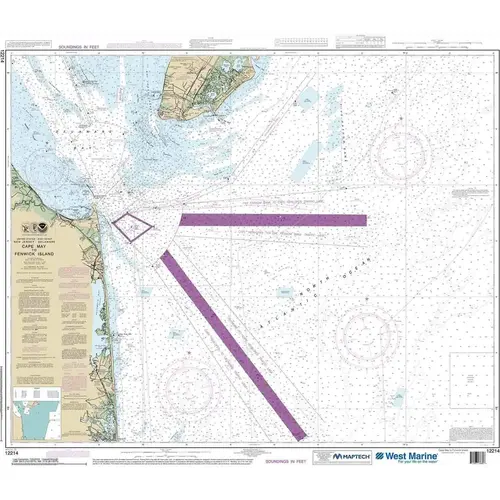 Maptech NOAA Recreational Waterproof Chart-Cape May to Fenwick Island, 12214 Maptech NOAA Recreational Waterproof Chart-Cape May to Fenwick Island, 12214