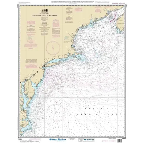 Maptech NOAA Recreational Waterproof Chart-Cape Sable to Cape Hatteras, 13003 Maptech NOAA Recreational Waterproof Chart-Cape Sable to Cape Hatteras, 13003