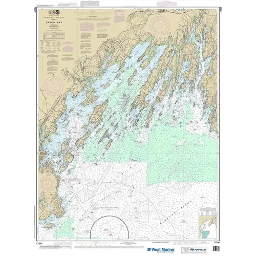 Maptech NOAA Recreational Waterproof Chart-Casco Bay, 13290 Maptech NOAA Recreational Waterproof Chart-Casco Bay, 13290