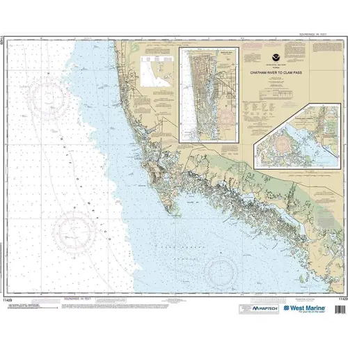 Maptech NOAA Recreational Waterproof Chart-Chatham River to Clam Pass; Naples Bay; Everglades Harbor, 11429 Maptech NOAA Recreational Waterproof Chart-Chatham River to Clam Pass; Naples Bay; Everglades Harbor, 11429