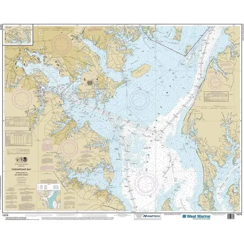 Maptech NOAA Recreational Waterproof Chart-Chesapeake Bay Approaches to Baltimore Harbor, 12278 Maptech NOAA Recreational Waterproof Chart-Chesapeake Bay Approaches to Baltimore Harbor, 12278