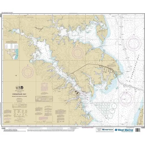Maptech NOAA Recreational Waterproof Chart-Chesapeake Bay Severn and Magothy Rivers, 12282 Maptech NOAA Recreational Waterproof Chart-Chesapeake Bay Severn and Magothy Rivers, 12282