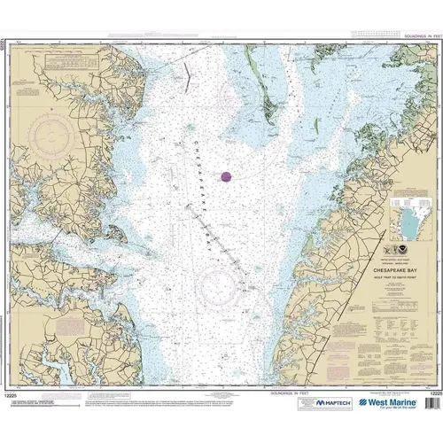 Maptech NOAA Recreational Waterproof Chart-Chesapeake Bay Wolf Trap to Smith Point, 12225 Maptech NOAA Recreational Waterproof Chart-Chesapeake Bay Wolf Trap to Smith Point, 12225