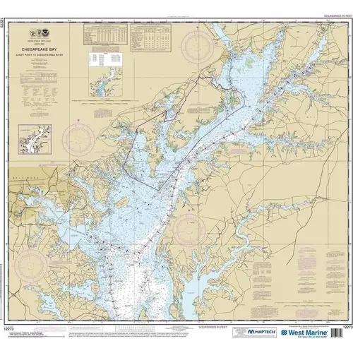 Maptech NOAA Recreational Waterproof Chart-Chesapeake Bay Sandy Point to Susquehanna River, 12273 Maptech NOAA Recreational Waterproof Chart-Chesapeake Bay Sandy Point to Susquehanna River, 12273