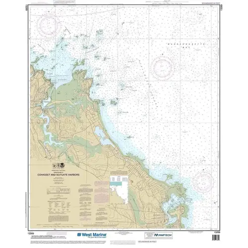 Maptech NOAA Recreational Waterproof Chart-Cohasset and Scituate Harbors, 13269 Maptech NOAA Recreational Waterproof Chart-Cohasset and Scituate Harbors, 13269