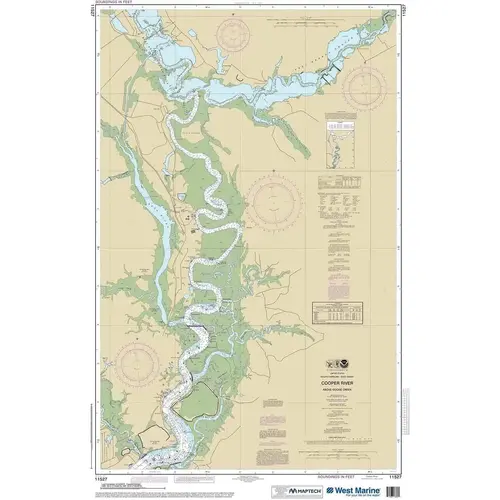 Maptech NOAA Recreational Waterproof Chart-Cooper River Above Goose Creek, 11527 Maptech NOAA Recreational Waterproof Chart-Cooper River Above Goose Creek, 11527