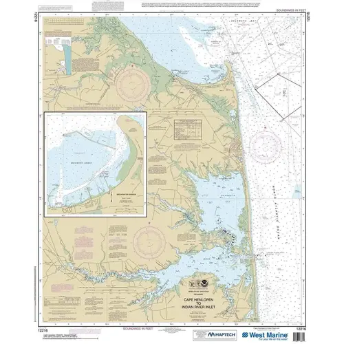 Maptech NOAA Recreational Waterproof Chart-Cape Henlopen to Indian River Inlet; Breakwater Harbor, 12216 Maptech NOAA Recreational Waterproof Chart-Cape Henlopen to Indian River Inlet; Breakwater Harbor, 12216