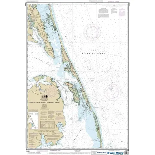 Maptech NOAA Recreational Waterproof Chart-Currituck Beach Light to Wimble Shoals, 12204 Maptech NOAA Recreational Waterproof Chart-Currituck Beach Light to Wimble Shoals, 12204