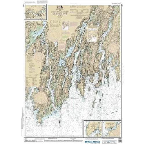 Maptech NOAA Recreational Waterproof Chart-Damariscotta, Sheepscot and Kennebec Rivers; South Bristol Harbor; Christmas Cove, 13293 Maptech NOAA Recreational Waterproof Chart-Damariscotta, Sheepscot and Kennebec Rivers; South Bristol Harbor; Christmas Cove, 13293