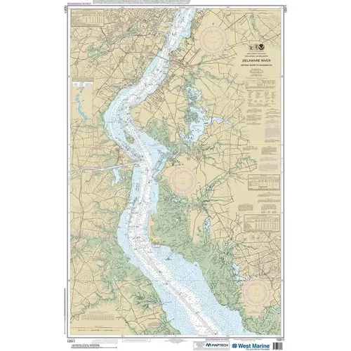 Maptech NOAA Recreational Waterproof Chart-Delaware River Smyrna River to Wilmington, 12311 Maptech NOAA Recreational Waterproof Chart-Delaware River Smyrna River to Wilmington, 12311